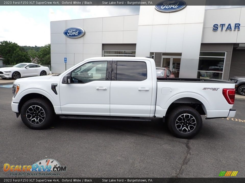 2023 Ford F150 XLT SuperCrew 4x4 Oxford White / Black Photo #2