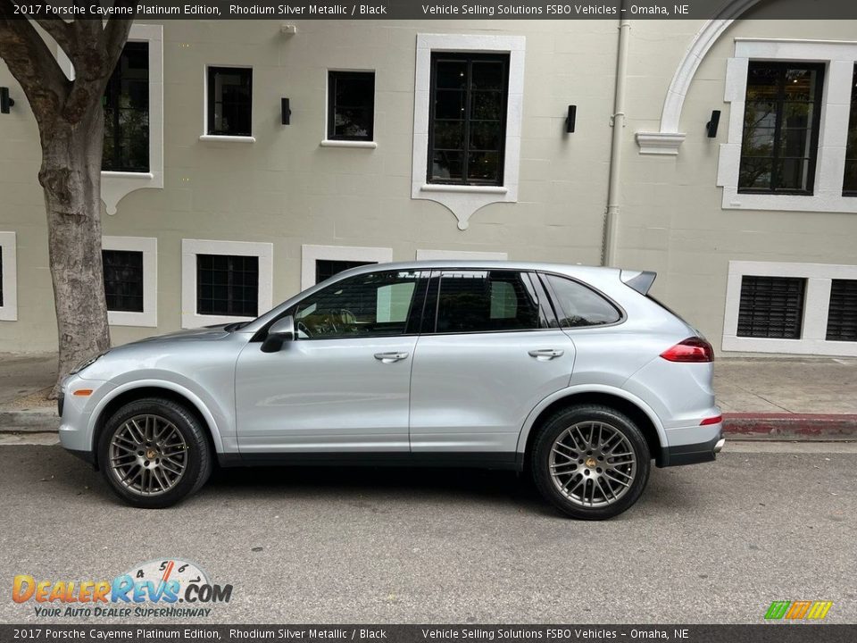 2017 Porsche Cayenne Platinum Edition Rhodium Silver Metallic / Black Photo #1