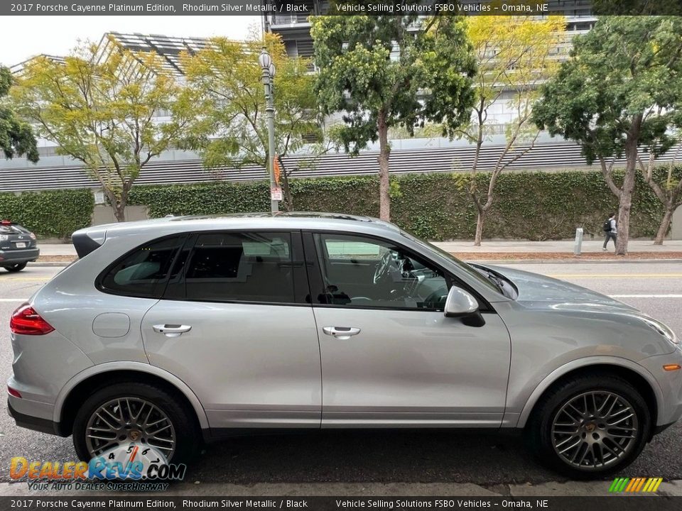 2017 Porsche Cayenne Platinum Edition Rhodium Silver Metallic / Black Photo #12