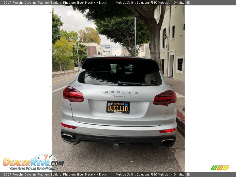 2017 Porsche Cayenne Platinum Edition Rhodium Silver Metallic / Black Photo #13