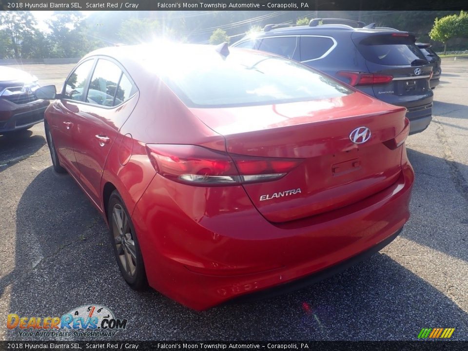 2018 Hyundai Elantra SEL Scarlet Red / Gray Photo #2