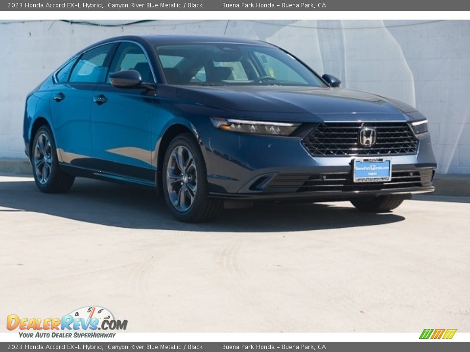 2023 Honda Accord EX-L Hybrid Canyon River Blue Metallic / Black Photo #1