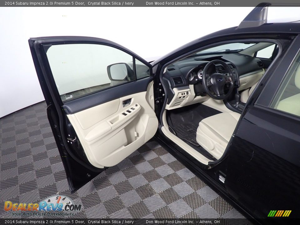 2014 Subaru Impreza 2.0i Premium 5 Door Crystal Black Silica / Ivory Photo #15