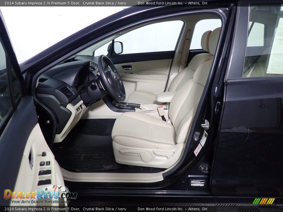 2014 Subaru Impreza 2.0i Premium 5 Door Crystal Black Silica / Ivory Photo #17