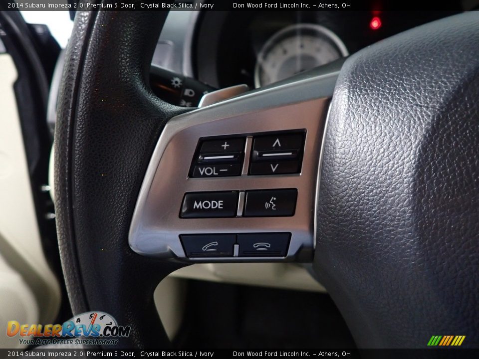 2014 Subaru Impreza 2.0i Premium 5 Door Crystal Black Silica / Ivory Photo #23