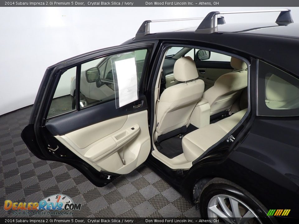 2014 Subaru Impreza 2.0i Premium 5 Door Crystal Black Silica / Ivory Photo #28