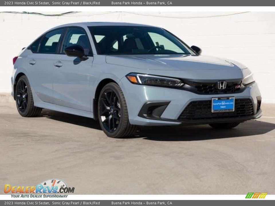 2023 Honda Civic Si Sedan Sonic Gray Pearl / Black/Red Photo #1