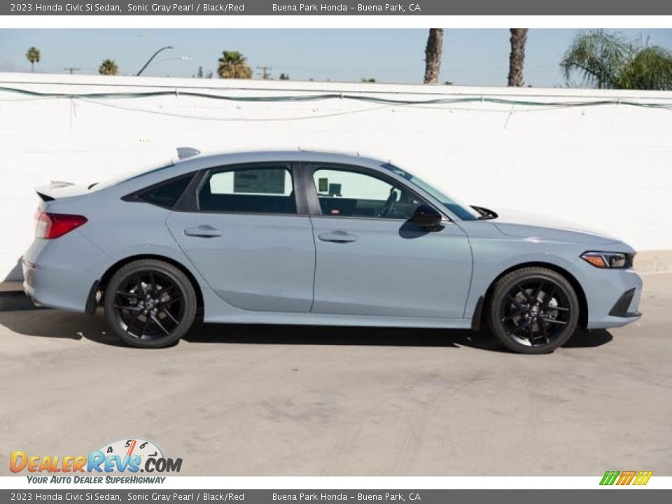 2023 Honda Civic Si Sedan Sonic Gray Pearl / Black/Red Photo #8