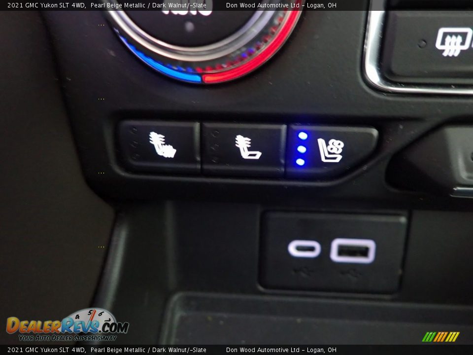 2021 GMC Yukon SLT 4WD Pearl Beige Metallic / Dark Walnut/­Slate Photo #5