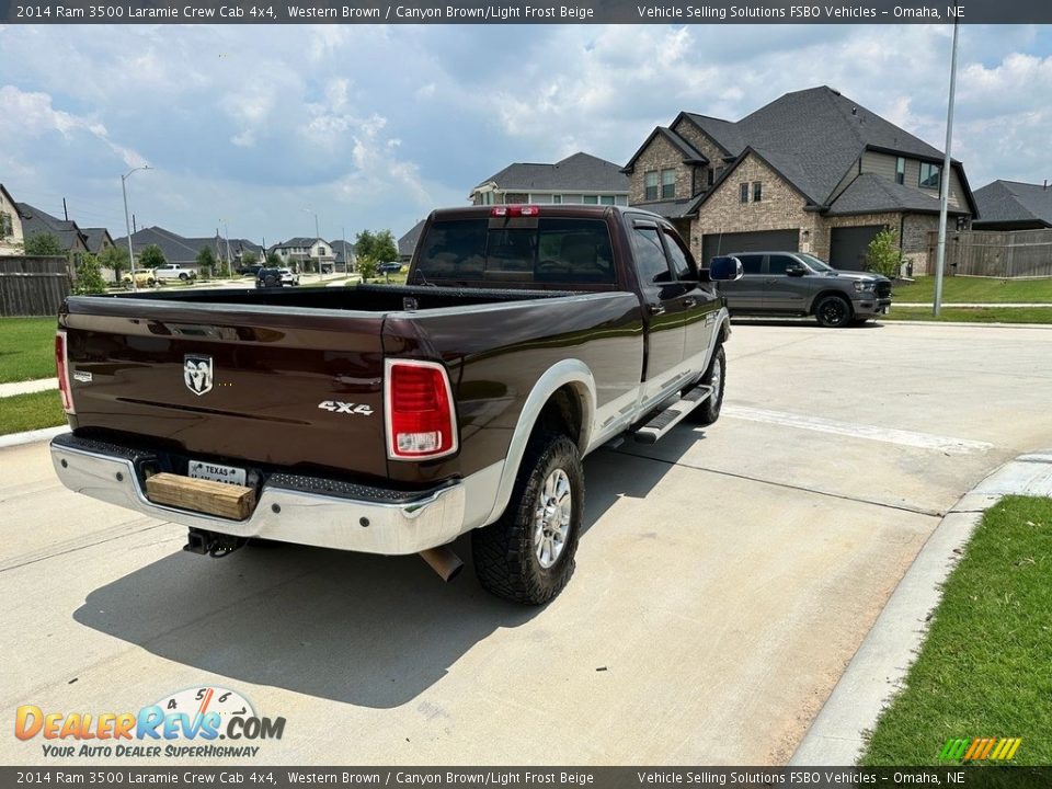 2014 Ram 3500 Laramie Crew Cab 4x4 Western Brown / Canyon Brown/Light Frost Beige Photo #12