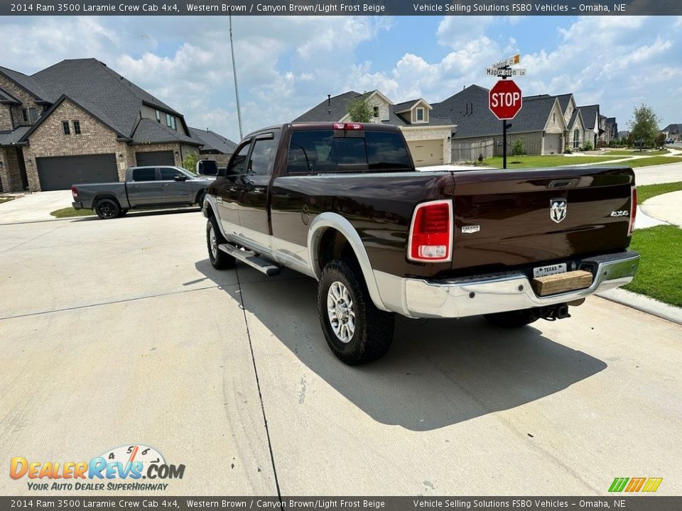 2014 Ram 3500 Laramie Crew Cab 4x4 Western Brown / Canyon Brown/Light Frost Beige Photo #13