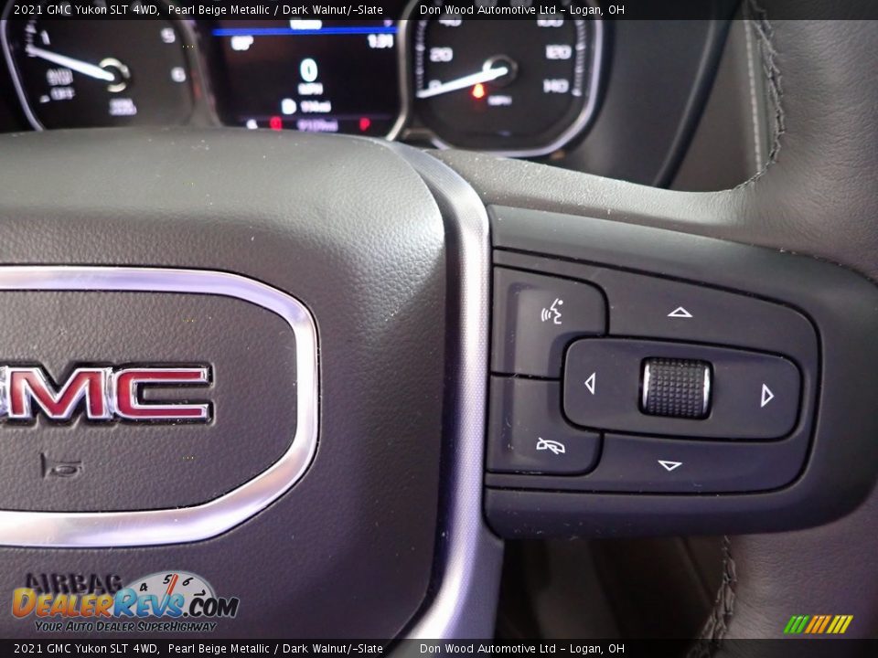 2021 GMC Yukon SLT 4WD Pearl Beige Metallic / Dark Walnut/­Slate Photo #18