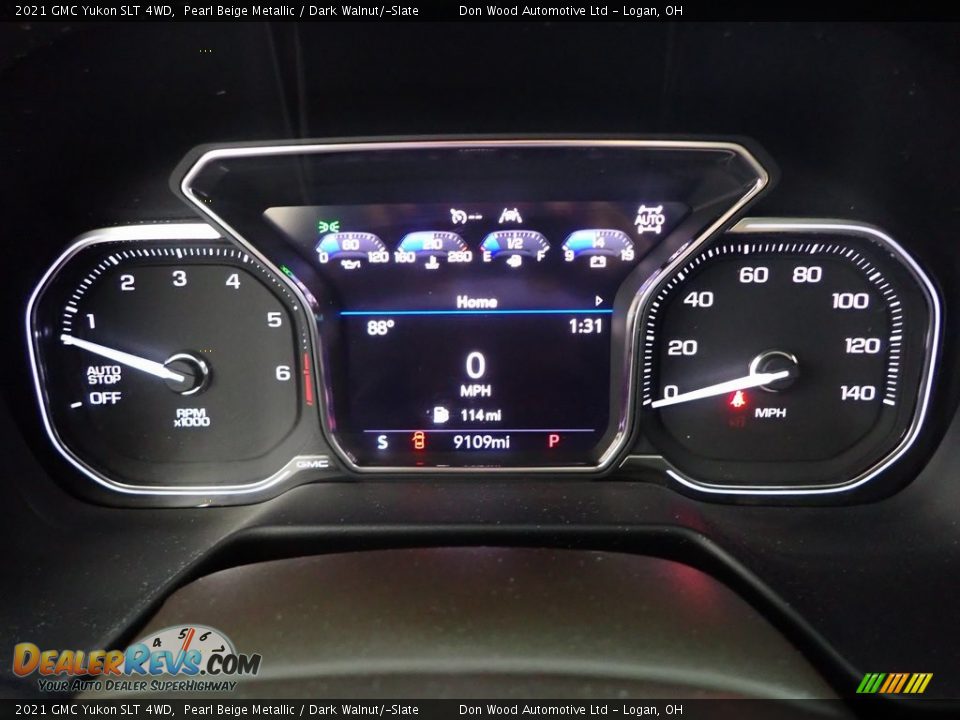 2021 GMC Yukon SLT 4WD Pearl Beige Metallic / Dark Walnut/­Slate Photo #19