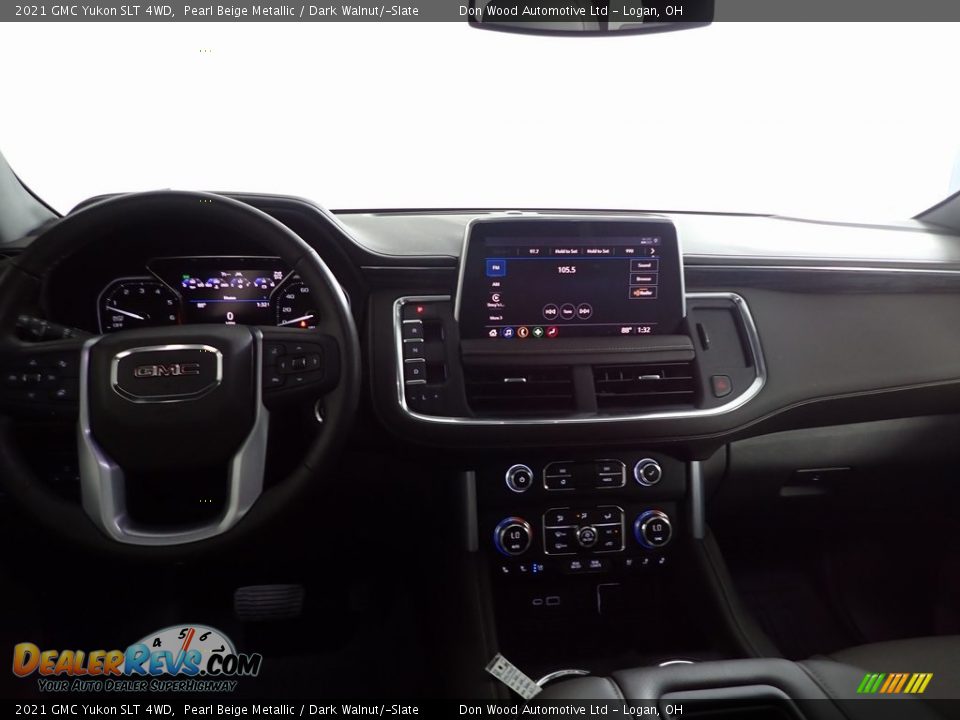 2021 GMC Yukon SLT 4WD Pearl Beige Metallic / Dark Walnut/­Slate Photo #27