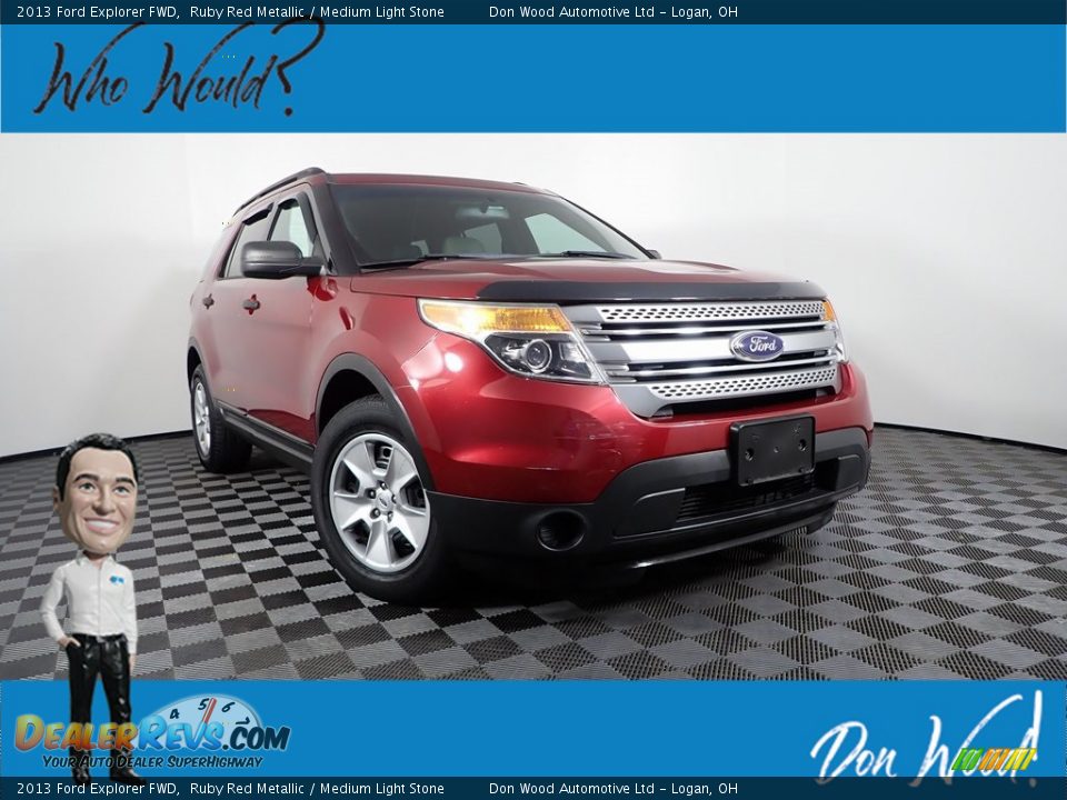 2013 Ford Explorer FWD Ruby Red Metallic / Medium Light Stone Photo #1