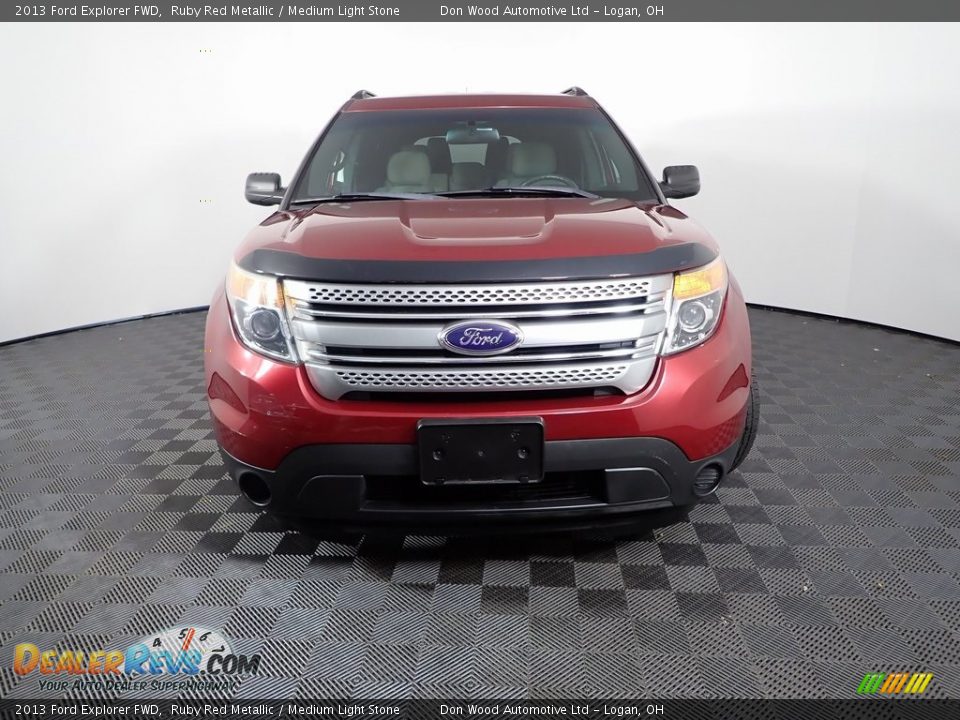 2013 Ford Explorer FWD Ruby Red Metallic / Medium Light Stone Photo #4