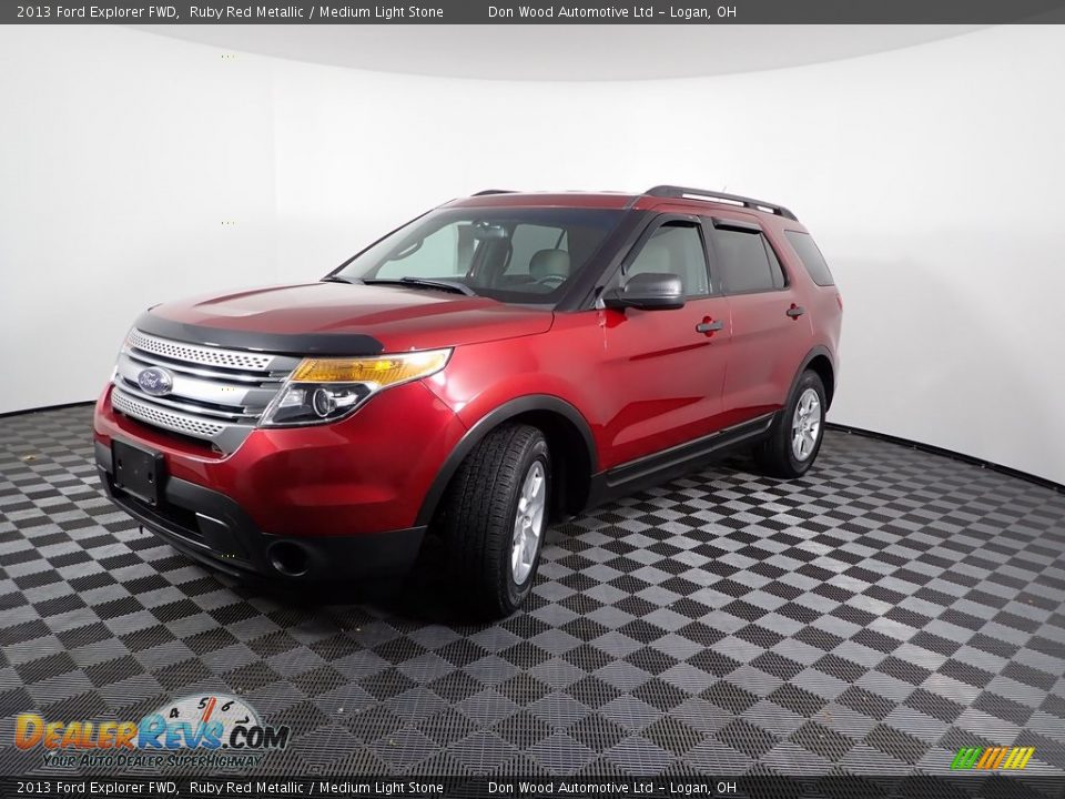 2013 Ford Explorer FWD Ruby Red Metallic / Medium Light Stone Photo #5