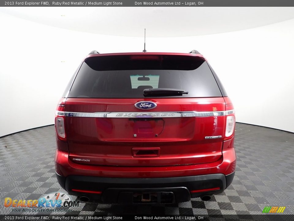 2013 Ford Explorer FWD Ruby Red Metallic / Medium Light Stone Photo #7