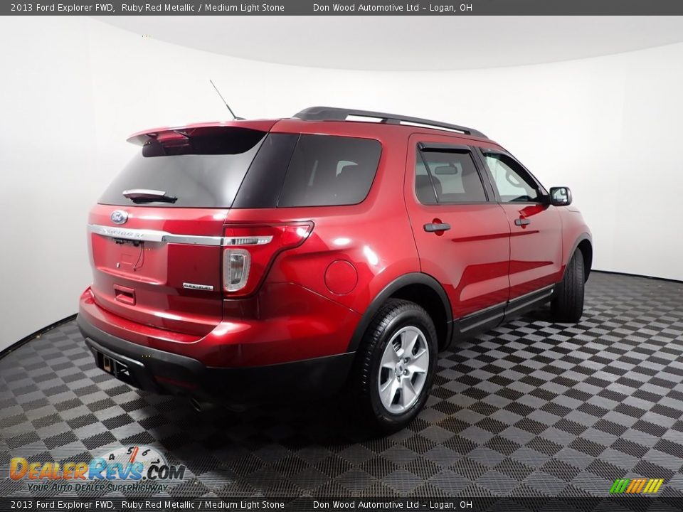 2013 Ford Explorer FWD Ruby Red Metallic / Medium Light Stone Photo #10