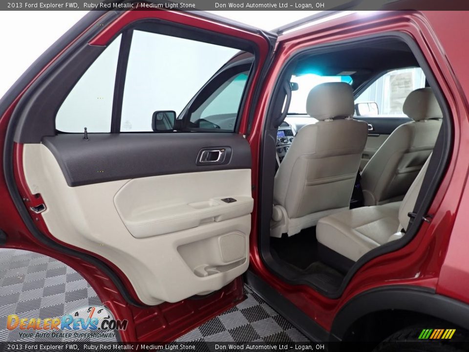 2013 Ford Explorer FWD Ruby Red Metallic / Medium Light Stone Photo #22