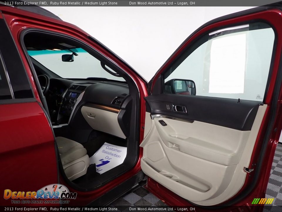 2013 Ford Explorer FWD Ruby Red Metallic / Medium Light Stone Photo #26