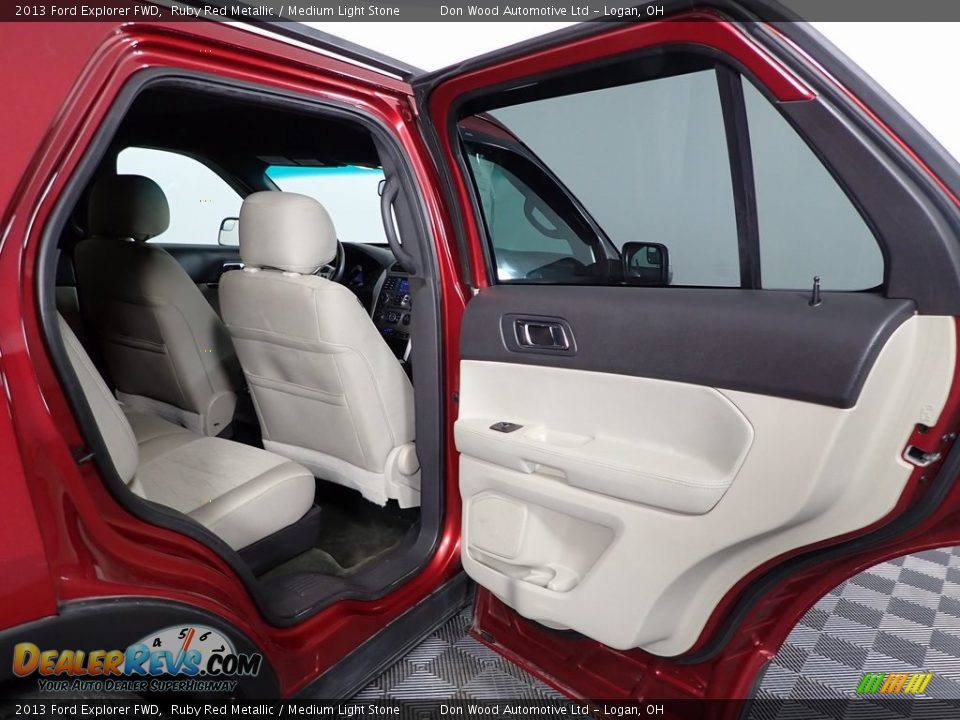 2013 Ford Explorer FWD Ruby Red Metallic / Medium Light Stone Photo #28