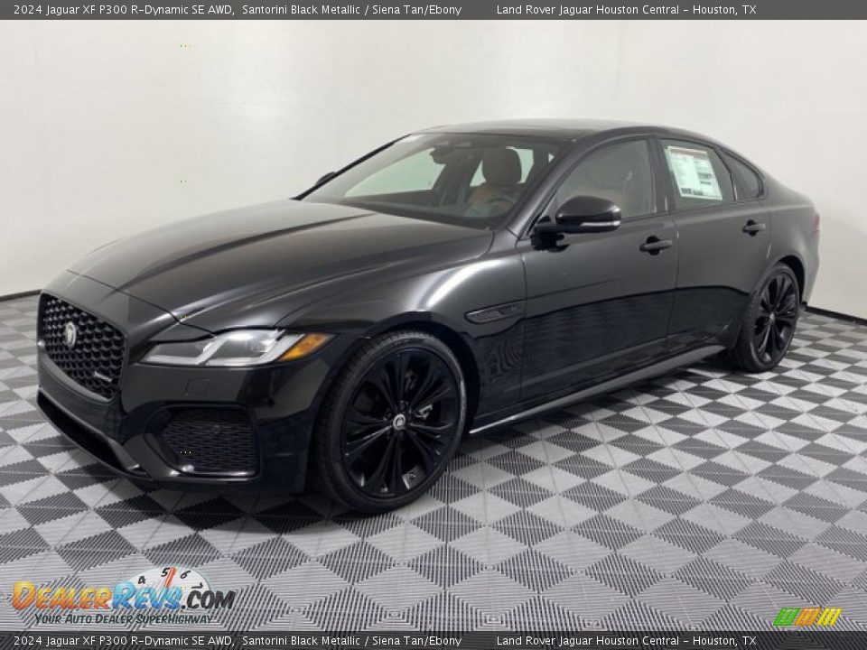 2024 Jaguar XF P300 R-Dynamic SE AWD Santorini Black Metallic / Siena Tan/Ebony Photo #1