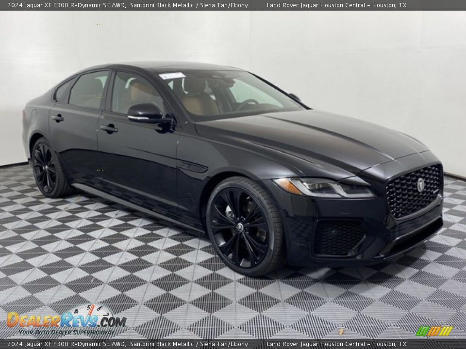 2024 Jaguar XF P300 R-Dynamic SE AWD Santorini Black Metallic / Siena Tan/Ebony Photo #12