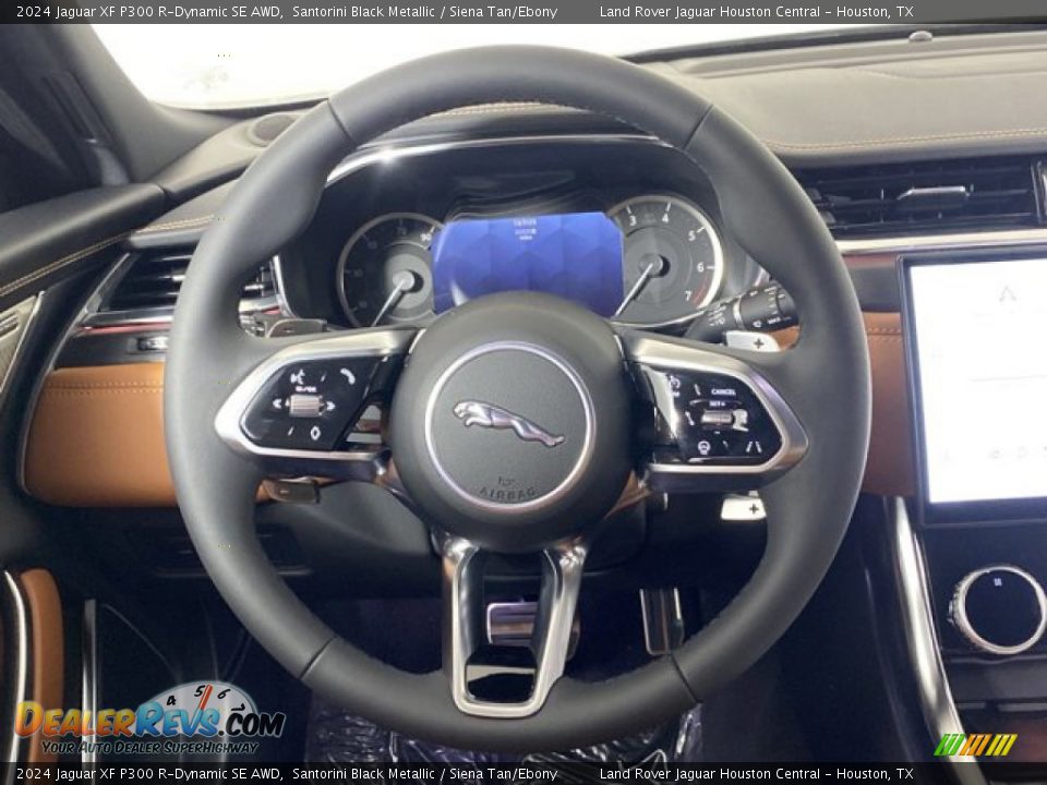 2024 Jaguar XF P300 R-Dynamic SE AWD Santorini Black Metallic / Siena Tan/Ebony Photo #17