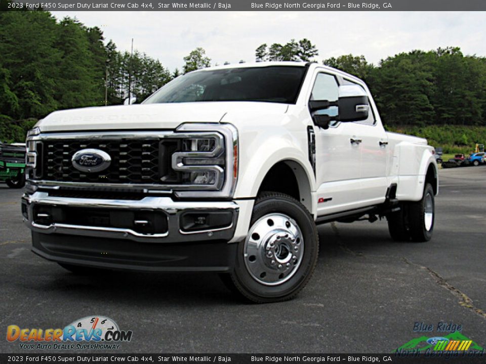 2023 Ford F450 Super Duty Lariat Crew Cab 4x4 Star White Metallic / Baja Photo #1