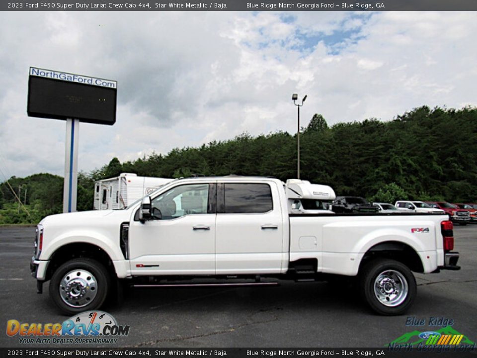 2023 Ford F450 Super Duty Lariat Crew Cab 4x4 Star White Metallic / Baja Photo #2