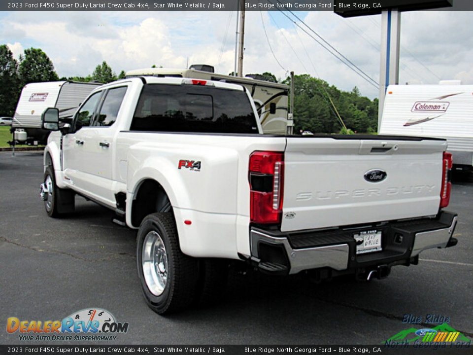 2023 Ford F450 Super Duty Lariat Crew Cab 4x4 Star White Metallic / Baja Photo #3