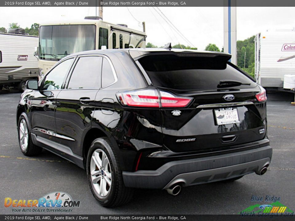 2019 Ford Edge SEL AWD Agate Black / Dune Photo #3