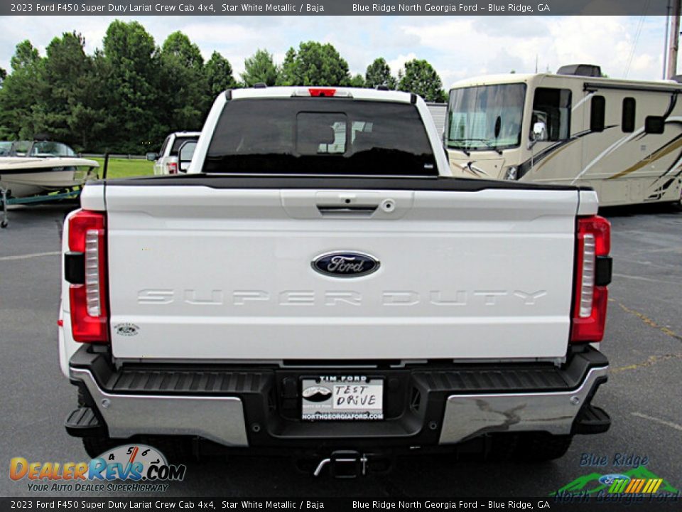 2023 Ford F450 Super Duty Lariat Crew Cab 4x4 Star White Metallic / Baja Photo #4