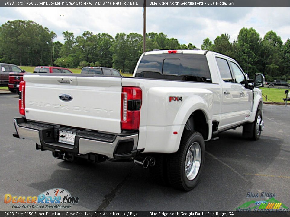 2023 Ford F450 Super Duty Lariat Crew Cab 4x4 Star White Metallic / Baja Photo #5