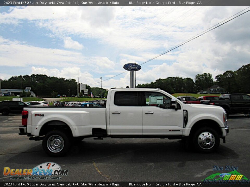 2023 Ford F450 Super Duty Lariat Crew Cab 4x4 Star White Metallic / Baja Photo #6