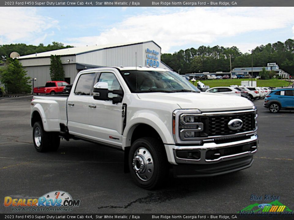 2023 Ford F450 Super Duty Lariat Crew Cab 4x4 Star White Metallic / Baja Photo #7