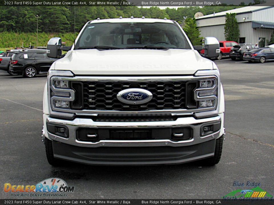 2023 Ford F450 Super Duty Lariat Crew Cab 4x4 Star White Metallic / Baja Photo #8