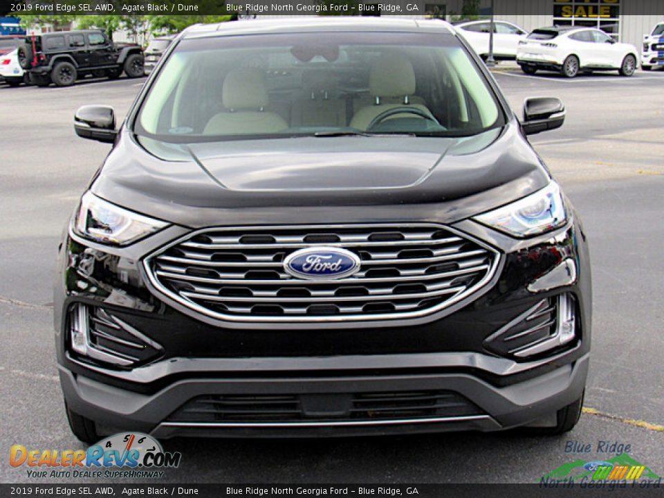 2019 Ford Edge SEL AWD Agate Black / Dune Photo #8