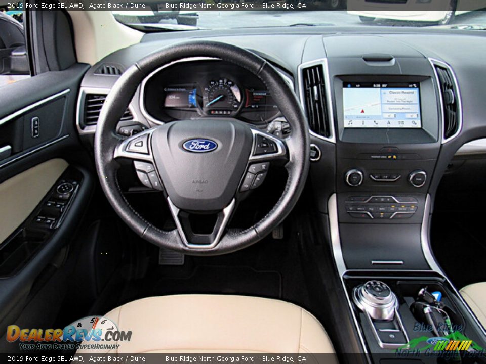 2019 Ford Edge SEL AWD Agate Black / Dune Photo #15