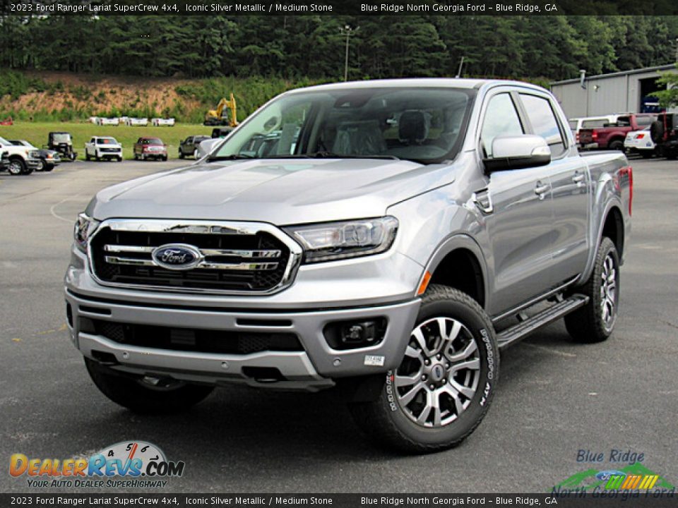 2023 Ford Ranger Lariat SuperCrew 4x4 Iconic Silver Metallic / Medium Stone Photo #1