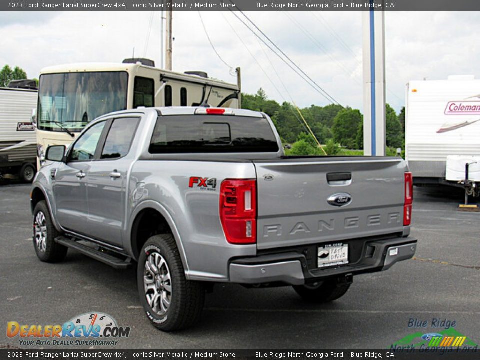 2023 Ford Ranger Lariat SuperCrew 4x4 Iconic Silver Metallic / Medium Stone Photo #3