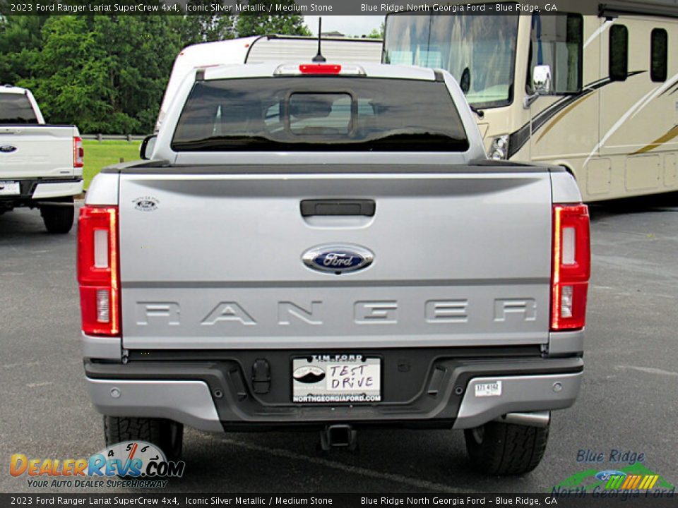 2023 Ford Ranger Lariat SuperCrew 4x4 Iconic Silver Metallic / Medium Stone Photo #4