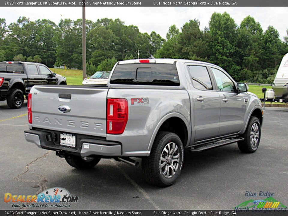 2023 Ford Ranger Lariat SuperCrew 4x4 Iconic Silver Metallic / Medium Stone Photo #5