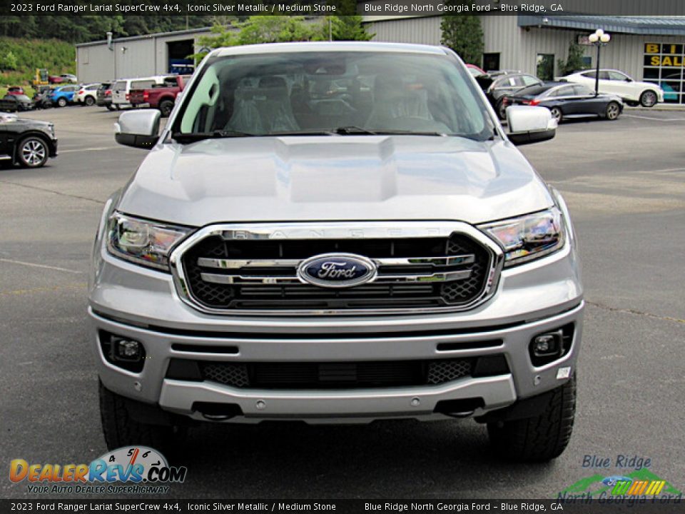 2023 Ford Ranger Lariat SuperCrew 4x4 Iconic Silver Metallic / Medium Stone Photo #8