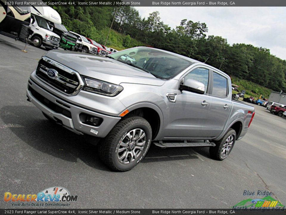 2023 Ford Ranger Lariat SuperCrew 4x4 Iconic Silver Metallic / Medium Stone Photo #25