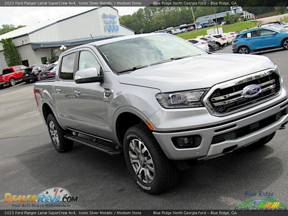 2023 Ford Ranger Lariat SuperCrew 4x4 Iconic Silver Metallic / Medium Stone Photo #26