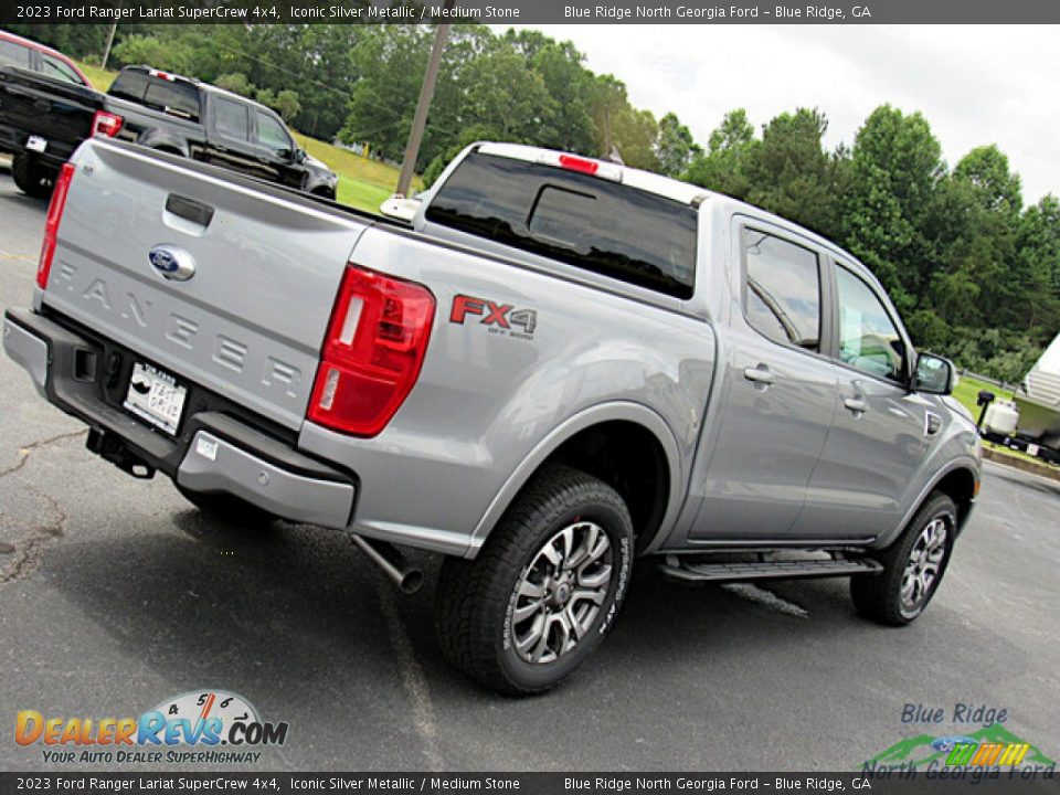 2023 Ford Ranger Lariat SuperCrew 4x4 Iconic Silver Metallic / Medium Stone Photo #27