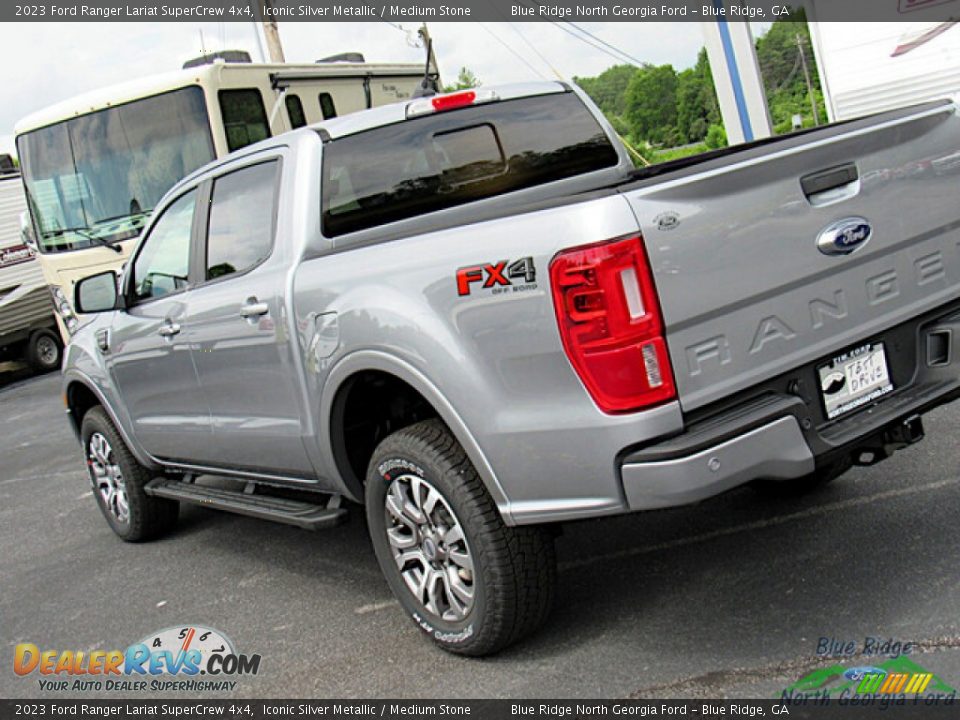 2023 Ford Ranger Lariat SuperCrew 4x4 Iconic Silver Metallic / Medium Stone Photo #28