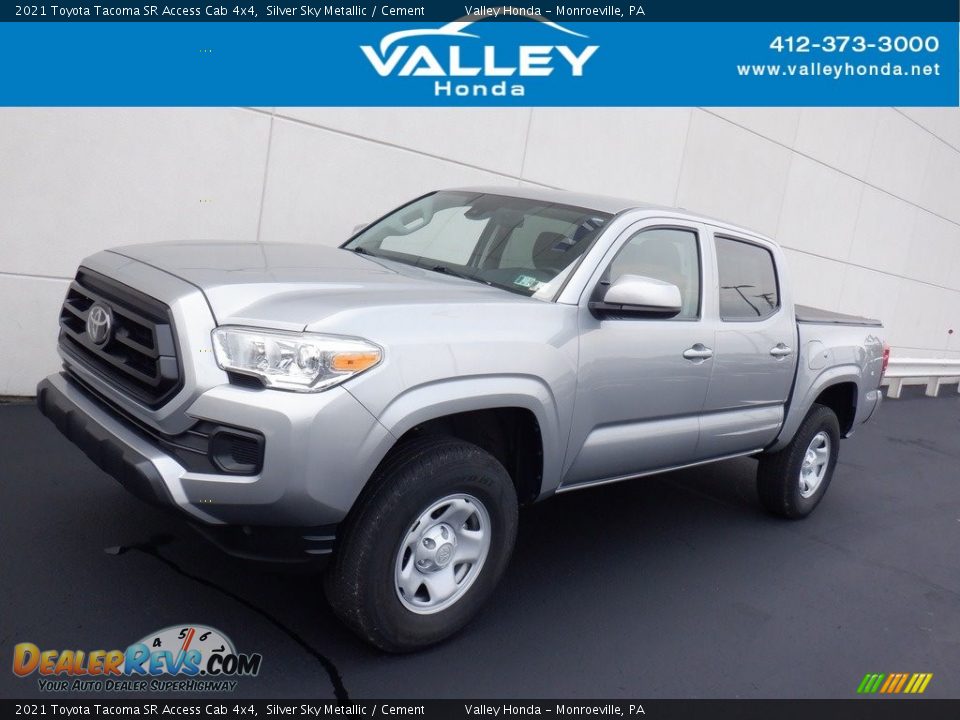 2021 Toyota Tacoma SR Access Cab 4x4 Silver Sky Metallic / Cement Photo #1